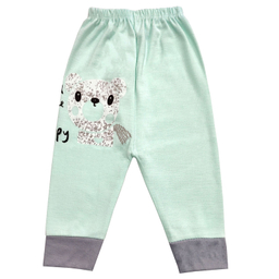 ست شومیز و شلوار نوزادی مدل خرس برفی کد 3700 رنگ سبز