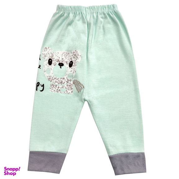 ست شومیز و شلوار نوزادی مدل خرس برفی کد 3700 رنگ سبز