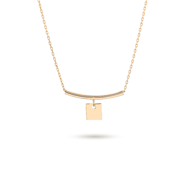 گردنبند طلا 18 عیار زنانه میلی گالری متصل طرح طوق مربع کد MT1301