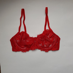 ست شورت و سوتین زنانه برتا مدل توری کد 2420ZR رنگ قرمز