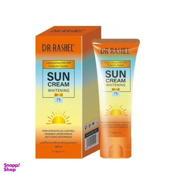 کرم ضد آفتاب دکتر راشل مدل Whitening SPF75 وزن 60 گرم