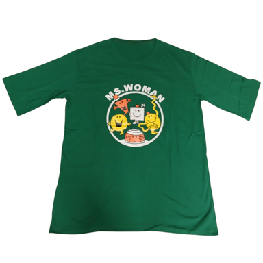 تیشرت زنانه طرح MS.WOMAN کد 631 رنگ سبز