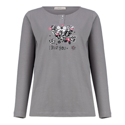 ست بلوز و شلوار راحتی زنانه کد 1046 رنگ طوسی