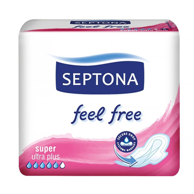 نوار بهداشتی قطر نازک سپتونا مدل Super Feel Free بسته 8 عددی