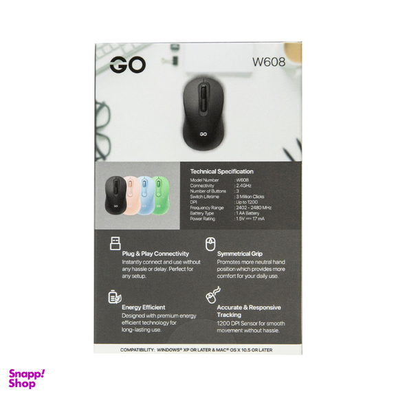 ماوس بی‌ سیم فنتک مدل W608