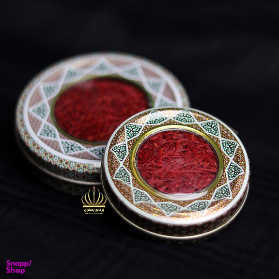 زعفران نگین زرتاج ظرف خاتم وزن 2 گرم