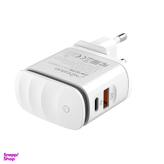 شارژر دیواری 25 وات سیبراتون مدل SW2225C PD به همراه کابل USB-C
