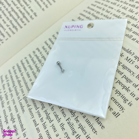 پیرسینگ گوش زنانه ژوپینگ مدل تک نگین مثلث کد P4147