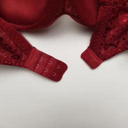 ست شورت و سوتین زنانه برتا مدل اسفنجی کد 6020KC رنگ زرشکی