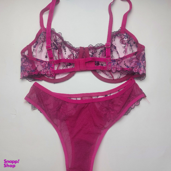 ست سوتین و شورت زنانه نوشه پوش کد 88932 رنگ بنفش