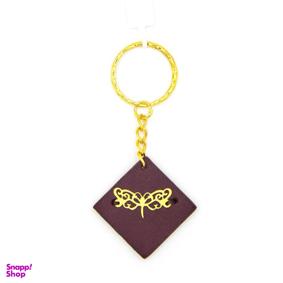 جاسوئیچی چرم و طلا 18 عیار طرح سنجاقک کد K025