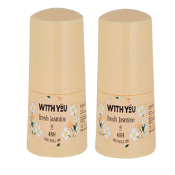 رول ضد تعریق زنانه ویت یو مدل FRESH JASMINE حجم 50 میلی لیتر مجموعه 2 عددی
