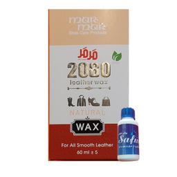 واکس کفش بی رنگ مرمر کد 2080 به همراه اسفنج و 6 ابر براق کننده و بوگیر کفش