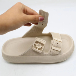 دمپایی سگکی زنانه و مردانه مدل کاسپین رنگ شیری