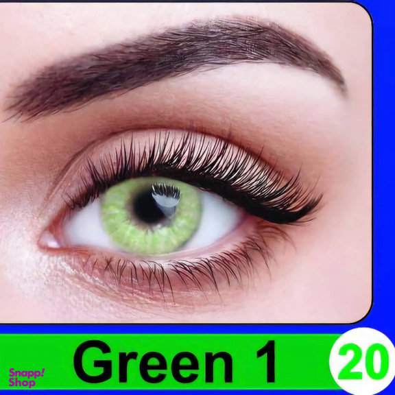 لنز چشم پرو نیو ویژن شماره 20 رنگ سبز روشن بدون دور به همراه جای لنز