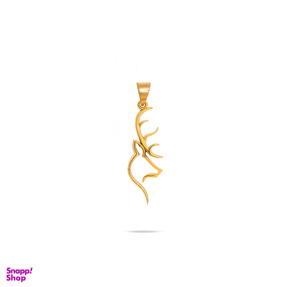 پلاک گردنبند طلا 18 عیار زنانه سی گلد گالری مدل گوزن زرین تاج