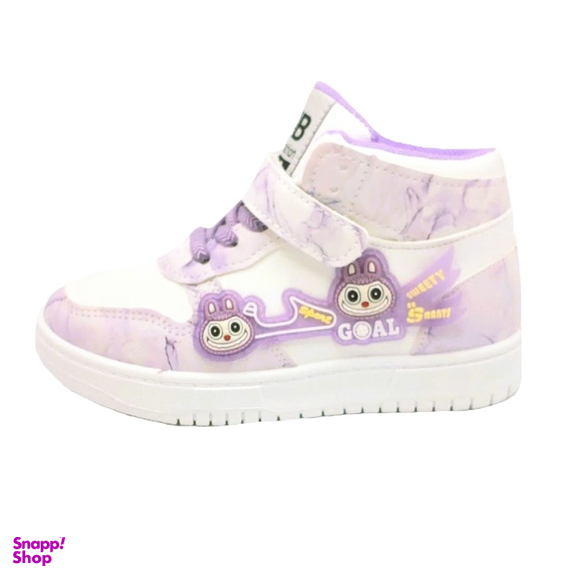 نیم بوت دخترانه مدل RO10217 رنگ سفید بنفش