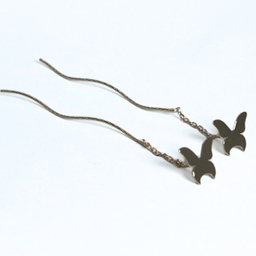 گوشواره طلا 18 عیار زنانه مدل پروانه کد 01