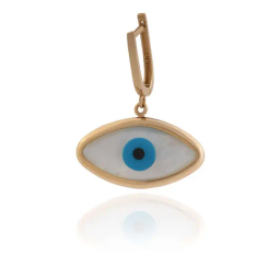 گوشواره طلا 18 عیار زنانه داریم مدل چشم نظر بزرگ