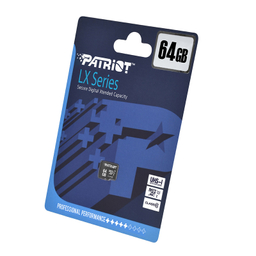 کارت حافظه microSDXC پتریوت مدل LX کلاس 10 استاندارد UHS-I U1 سرعت 80 MBps ظرفیت 64 گیگا بایت