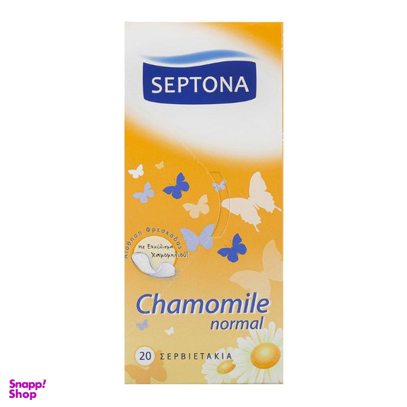 پد بهداشتی روزانه سپتونا مدل کامومیل بسته 20 عددی