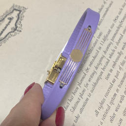 دستبند چرم و طلا 18 عیار زنانه طرح شش ضلعی کد 4337