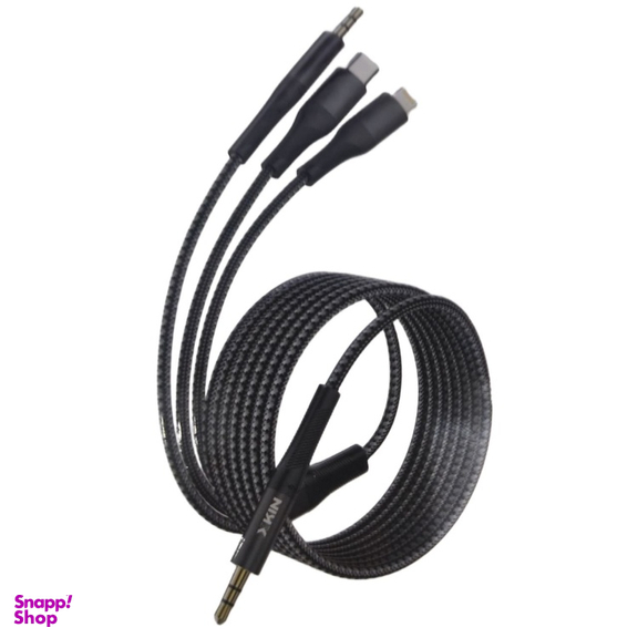 کابل دیتا Jack 3.5mm به Jack 3.5mm/Lightning/Type-C ایکس کین کد XK-AUX114 طول 1.2 متر