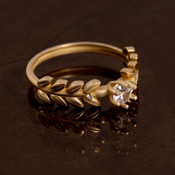 انگشتر طلا 18 عیار زنانه جواهری سون کد 5728