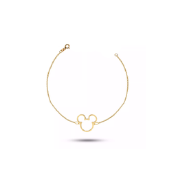 دستبند طلا 18 عیار زنانه اپال گلد مدل میکی موس