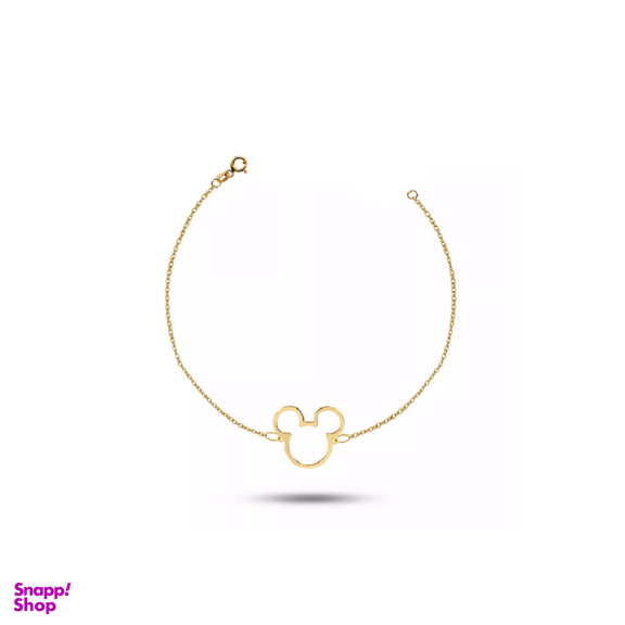 دستبند طلا 18 عیار زنانه اپال گلد مدل میکی موس