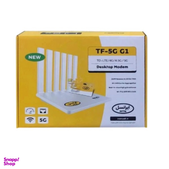 مودم پرسرعت 5G ایرانسل مدل TF-5G G1 به همراه سیم کارت و اینترنت رایگان