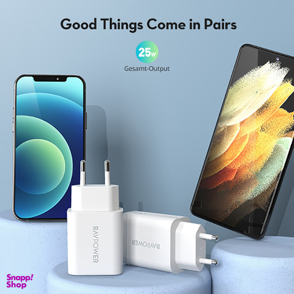 شارژر دیواری 25 وات راو پاور مدل RP-PC156