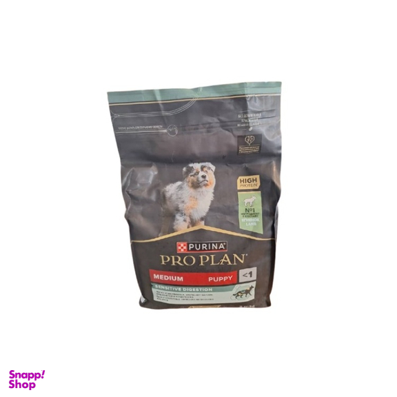 غذای خشک سگ پاپی پرو پلن مدل نژاد متوسط طعم بره وزن 3 کیلوگرم