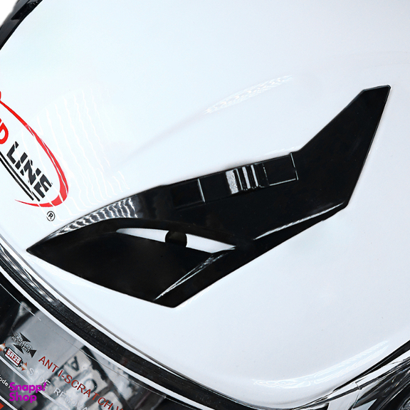 کلاه کاسکت ردلاین مدل 939 رنگ سفید براق به همراه کاور