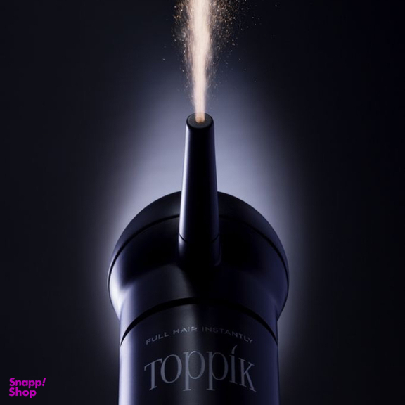 پودر پشت کننده مو تاپیک مدل FIBER وزن 10 گرم رنگ جوگندمی به همراه شانه و سری پودر پاش