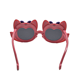 عینک آفتابی دخترانه مدل عروسکی گربه ای رنگ صورتی