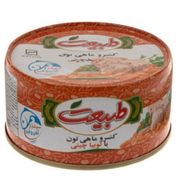 کنسرو ماهی تون با لوبیا چیتی طبیعت وزن 180 گرم