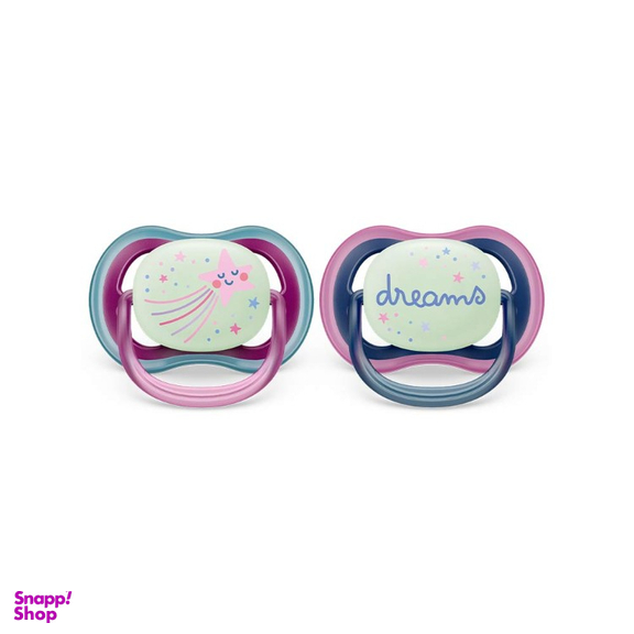 پستانک اونت مدل شبرنگ کد SCF376/14 بسته 2 عددی