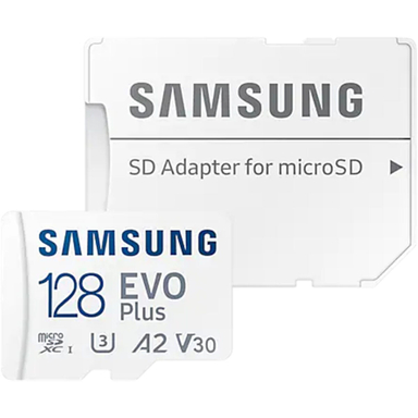 کارت حافظه microSDXC سامسونگ مدل Evo Plus A1 V10 کلاس 10 استاندارد UHS-I U3 سرعت 130MBps به همراه آداپتور SD