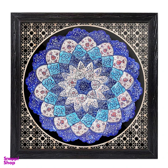 قاب بشقاب مینا کاری مدل رویال