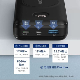 پاوربانک جووی مدل jp-289 Wireless ظرفیت 20000 میلی آمپر ساعت