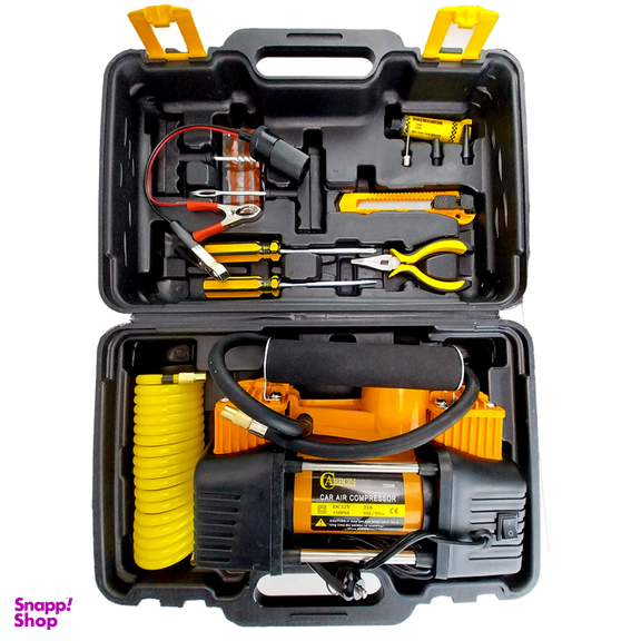 کمپرسور باد فندکی کربن مدل 12V مجموعه 15 عددی