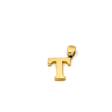 آویز طلا 18 عیار زنانه طرح حرف لاتین T کد 1006