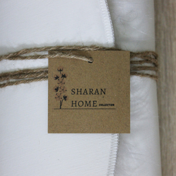 فرش ماشینی شاران هوم طرح خز پرز بلند مدل اسفنج دار زمینه سفید