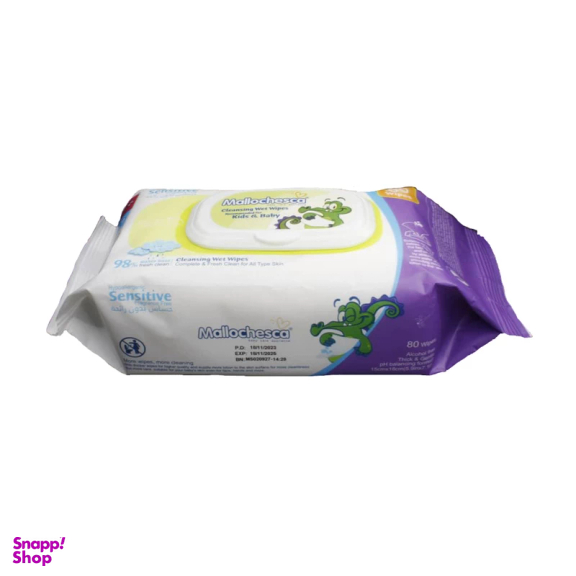 دستمال مرطوب کودک مالوچسکا مدل Sensitive بسته 80 عددی