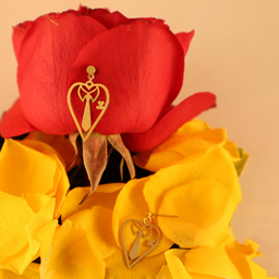 نیم ست طلا 18 عیار زنانه الن نار مدل روز عشق ELN9967