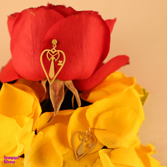 نیم ست طلا 18 عیار زنانه الن نار مدل روز عشق ELN9967