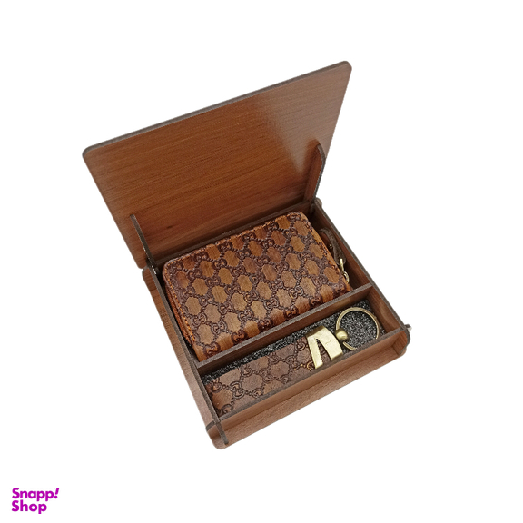 ست هدیه چرم دو تکه طرح گوچی کد L_1007