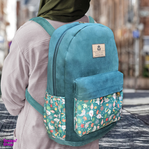 کوله پشتی زنانه یوتاب مدل مخمل K-01