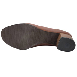 کفش رسمی زنانه چرم ریباری مدل P19 رنگ عسلی